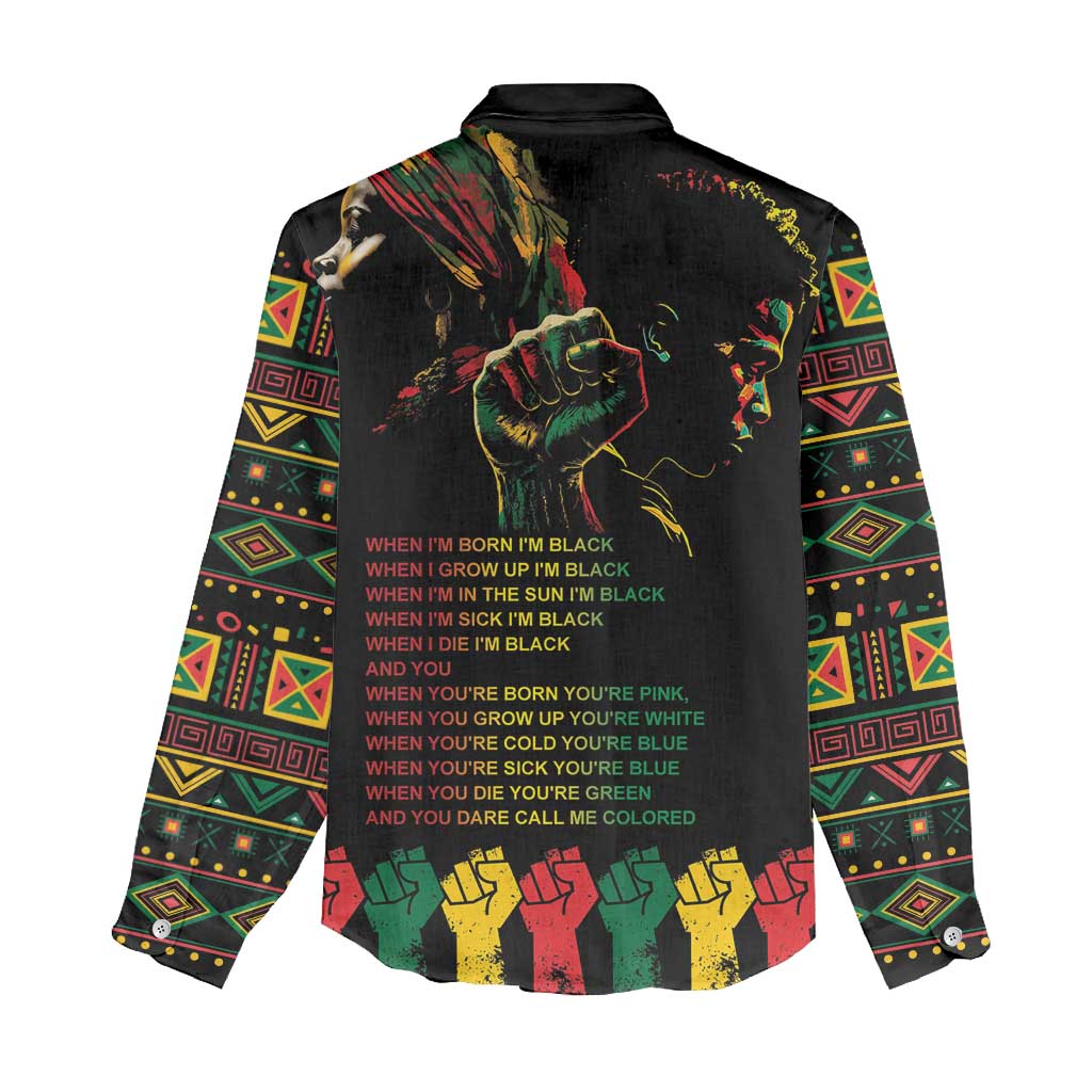 When I'm Born I'm Black Women Casual Shirt Black History Black Month LT9