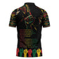 When I'm Born I'm Black Zipper Polo Shirt Black History Black Month