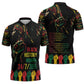 When I'm Born I'm Black Zipper Polo Shirt Black History Black Month