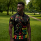 When I'm Born I'm Black Zipper Polo Shirt Black History Black Month