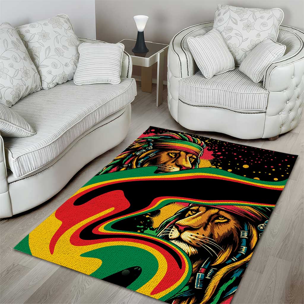 Proud Afro-Jamaicans Rasta Lion Area Rug Reggae My Soul