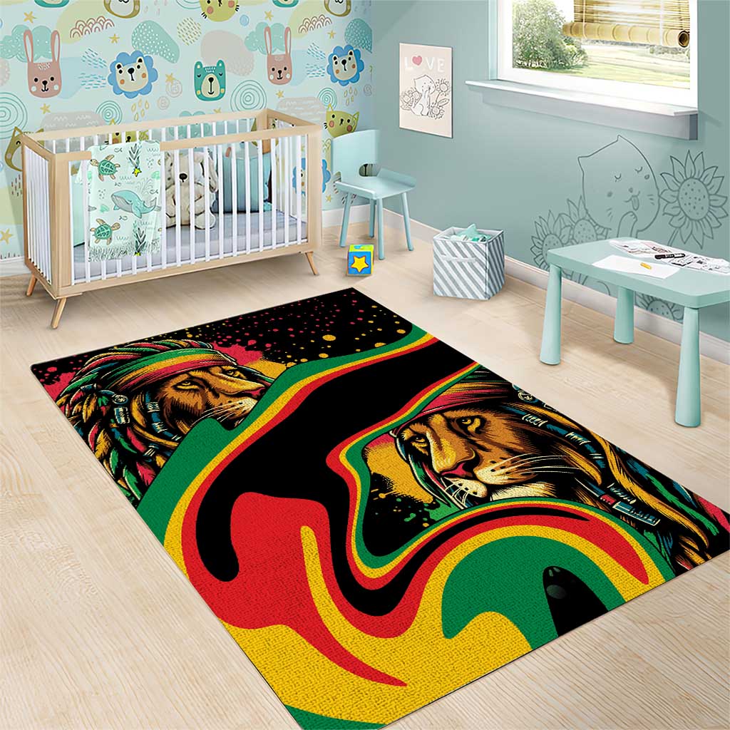 Proud Afro-Jamaicans Rasta Lion Area Rug Reggae My Soul