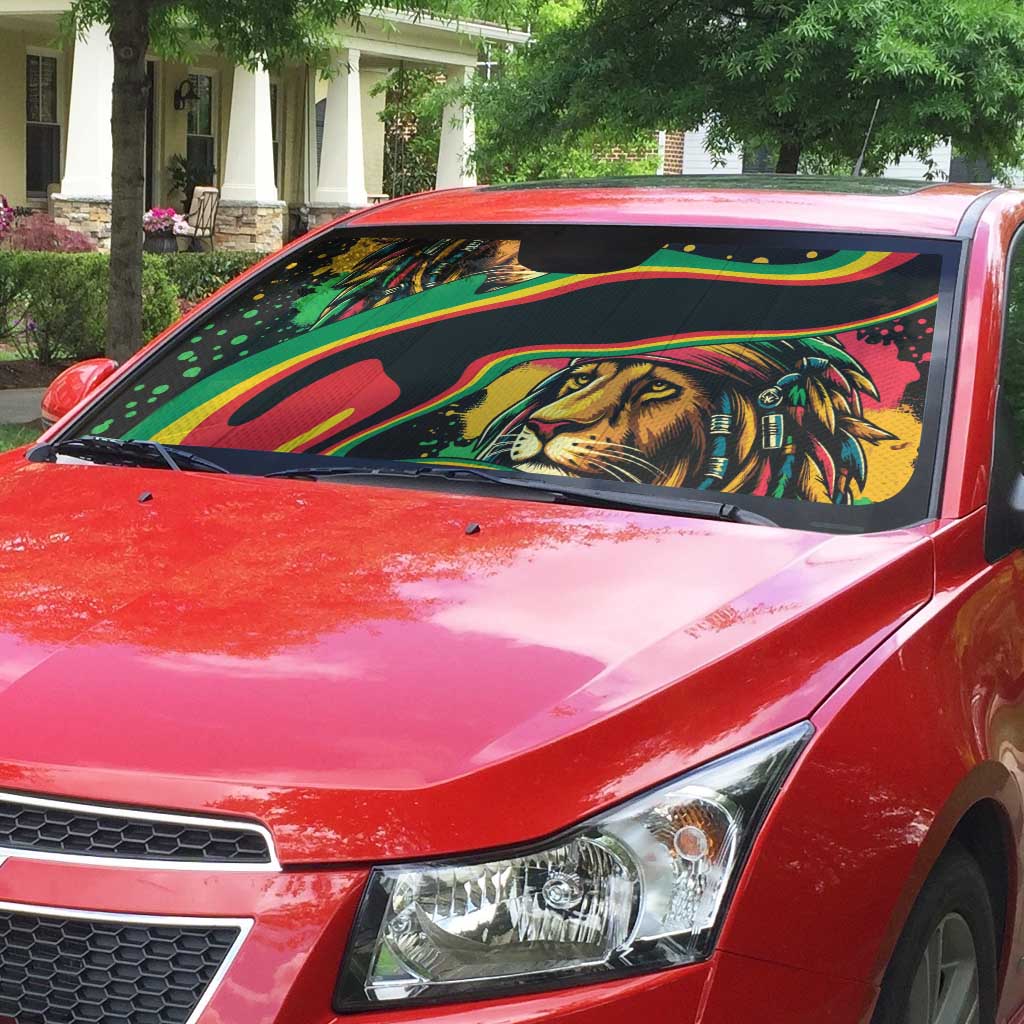 Proud Afro-Jamaicans Rasta Lion Auto Sun Shade Reggae My Soul