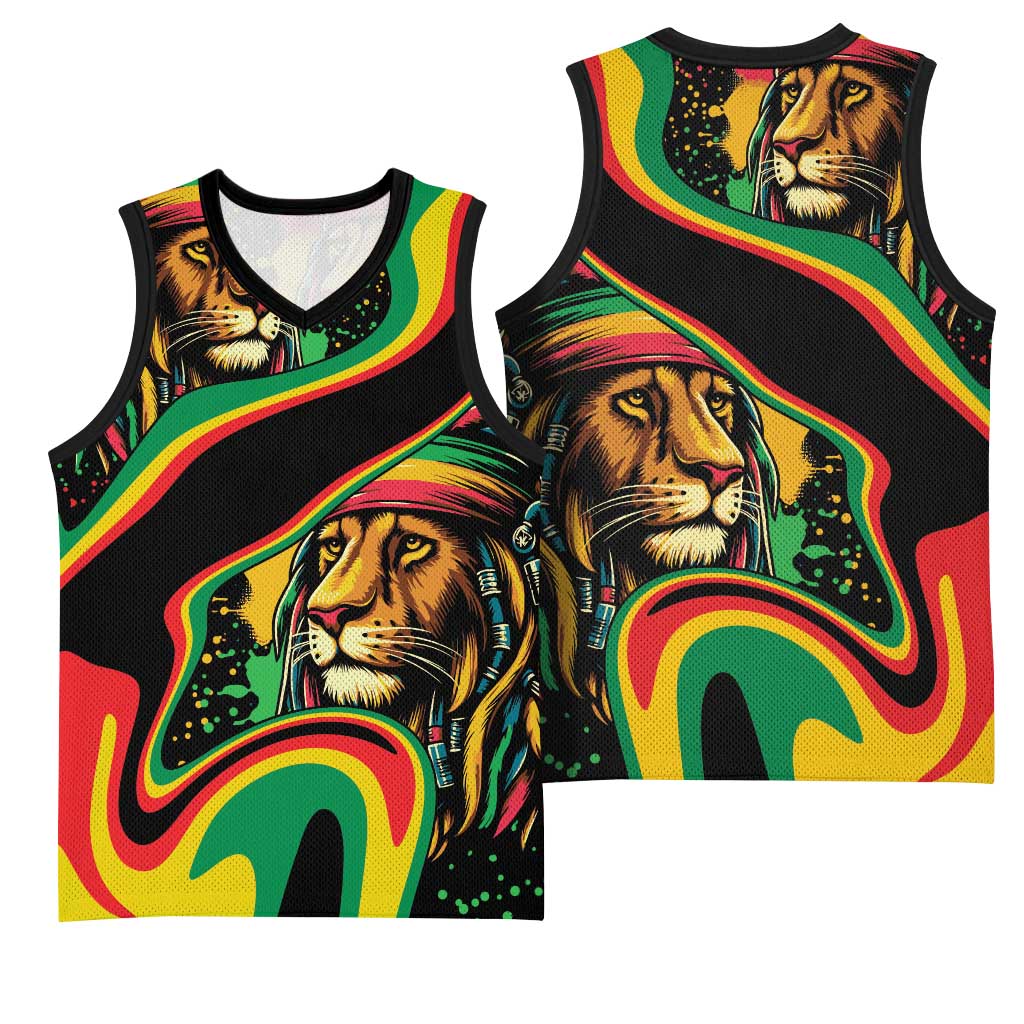 Proud Afro-Jamaicans Rasta Lion Basketball Jersey Reggae My Soul - African Pride