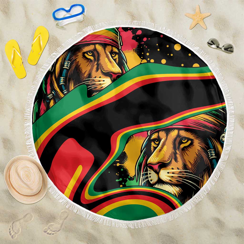 Proud Afro-Jamaicans Rasta Lion Beach Blanket Reggae My Soul