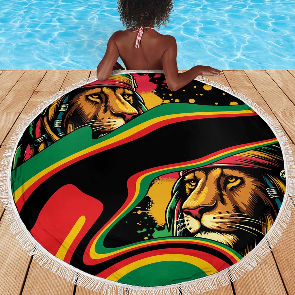 Proud Afro-Jamaicans Rasta Lion Beach Blanket Reggae My Soul