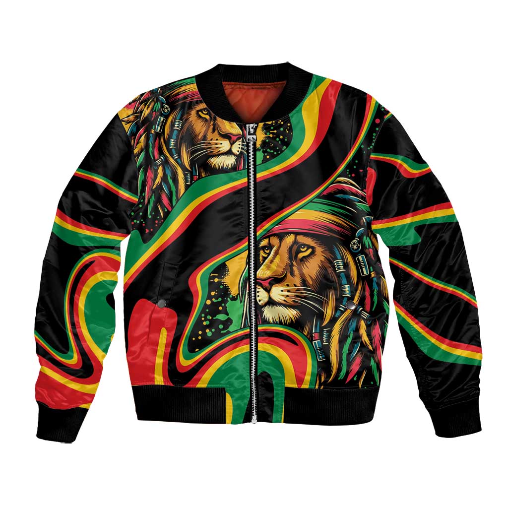 Proud Afro-Jamaicans Rasta Lion Bomber Jacket Reggae My Soul
