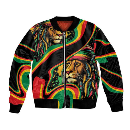 Proud Afro-Jamaicans Rasta Lion Bomber Jacket Reggae My Soul