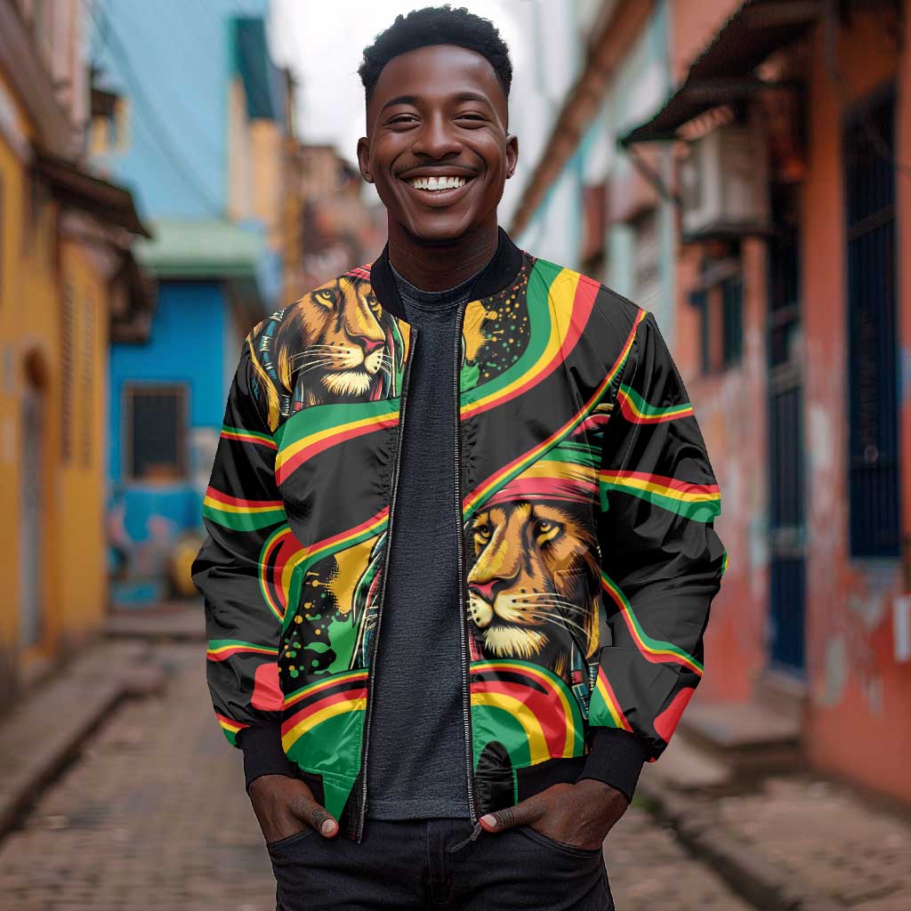 Proud Afro-Jamaicans Rasta Lion Bomber Jacket Reggae My Soul