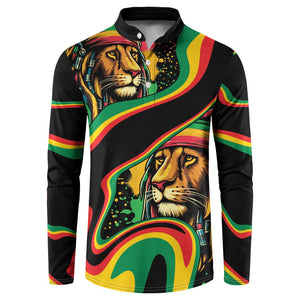 Proud Afro-Jamaicans Rasta Lion Button Sweatshirt Reggae My Soul