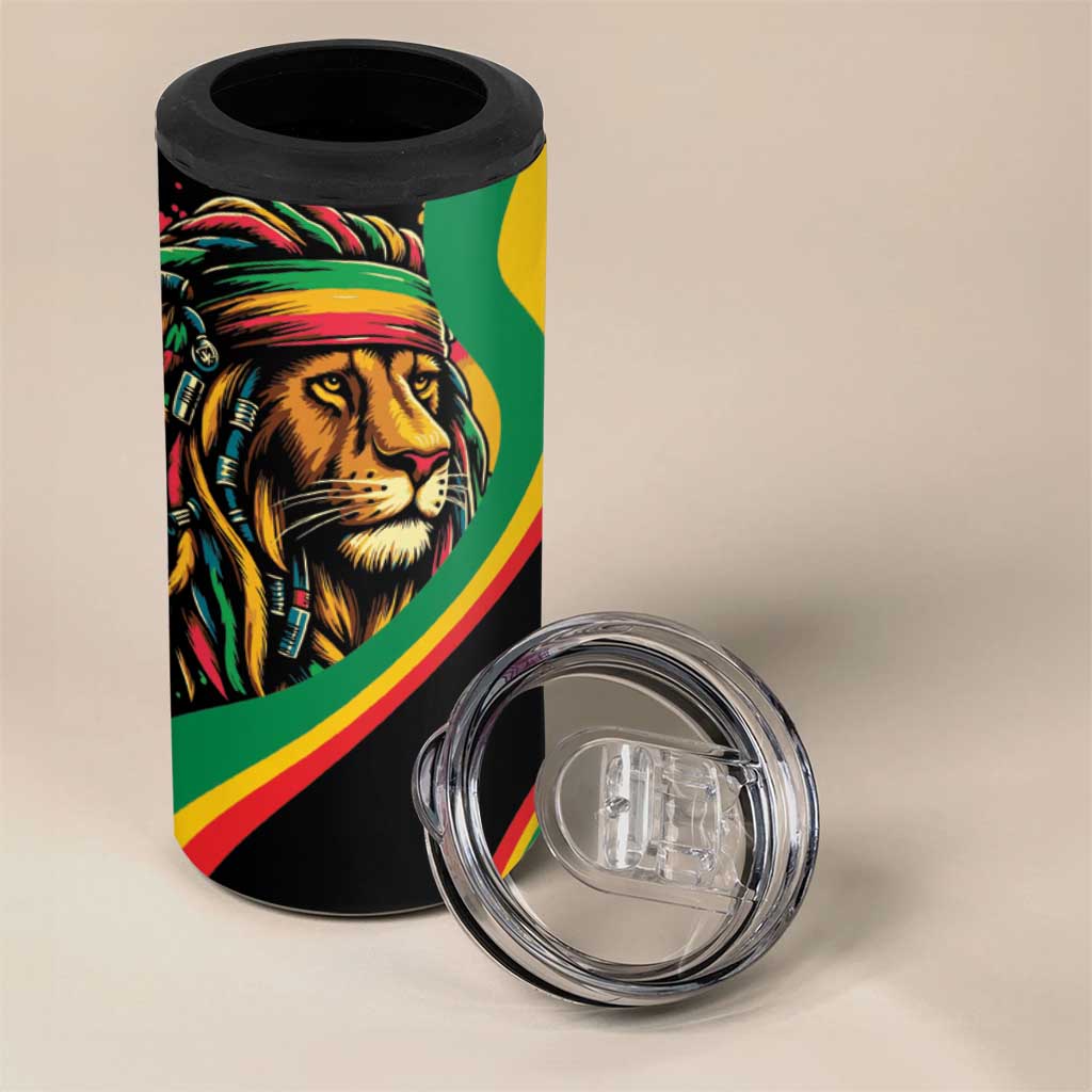Proud Afro-Jamaicans Rasta Lion 4 in 1 Can Cooler Tumbler Reggae My Soul