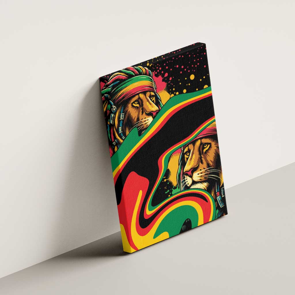 Proud Afro-Jamaicans Rasta Lion Canvas Wall Art Reggae My Soul