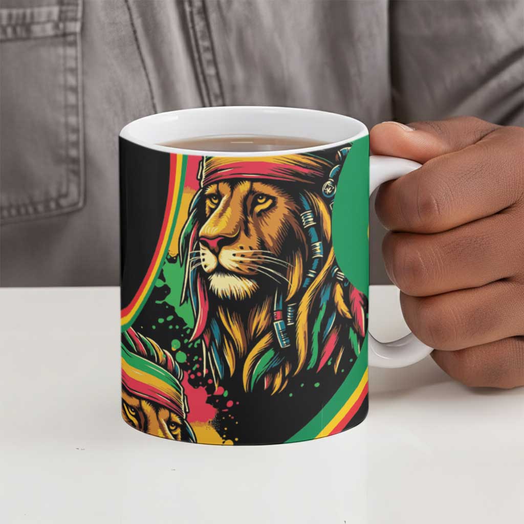 Proud Afro-Jamaicans Rasta Lion Ceramic Mug Reggae My Soul