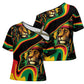 Proud Afro-Jamaicans Rasta Lion Cross Shoulder Shirt Reggae My Soul