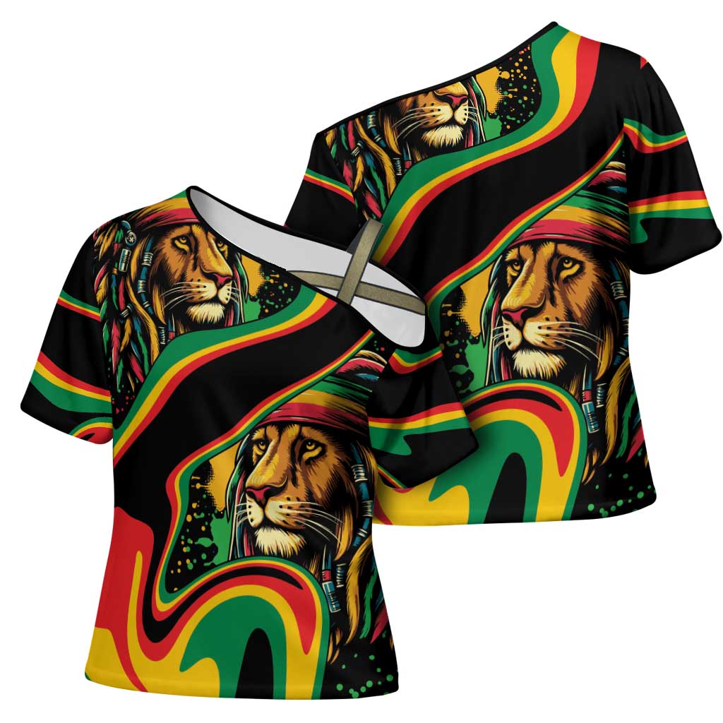 Proud Afro-Jamaicans Rasta Lion Cross Shoulder Shirt Reggae My Soul