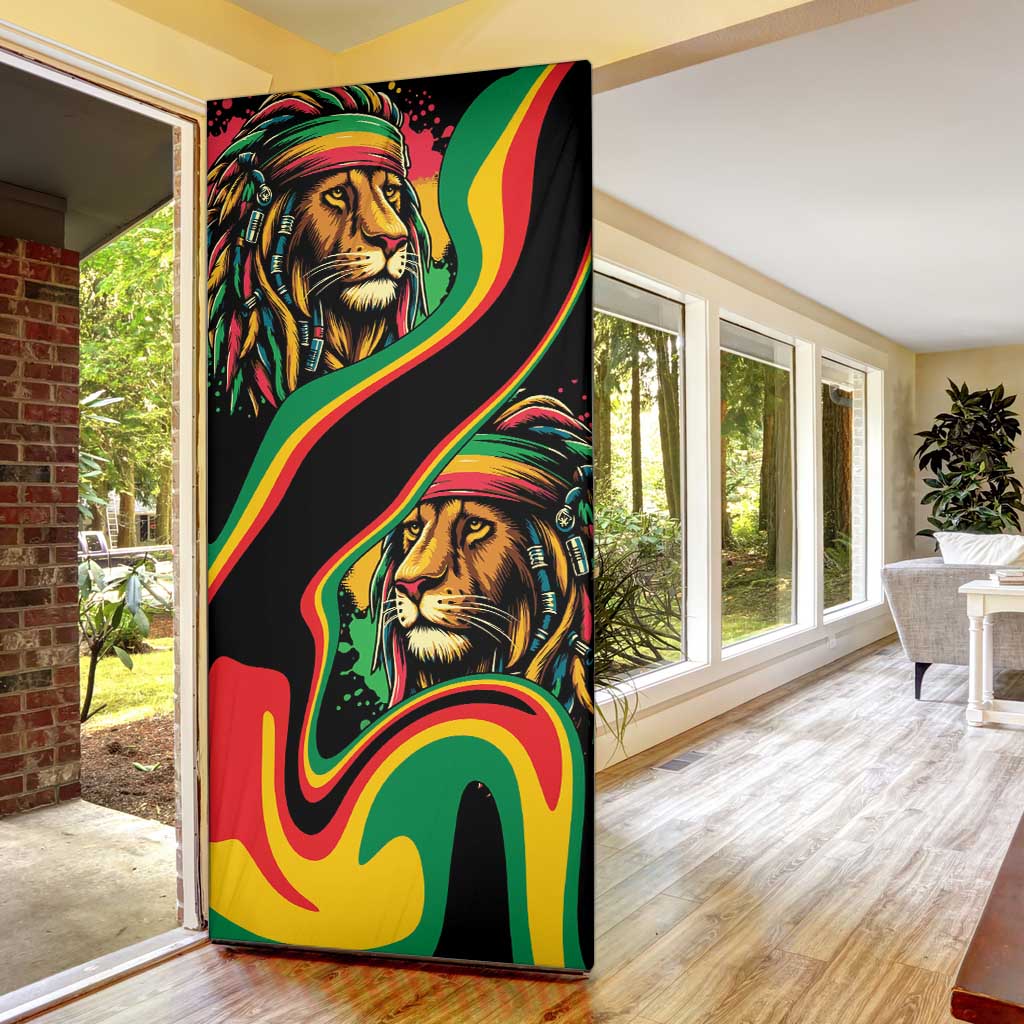 Proud Afro-Jamaicans Rasta Lion Door Cover Reggae My Soul