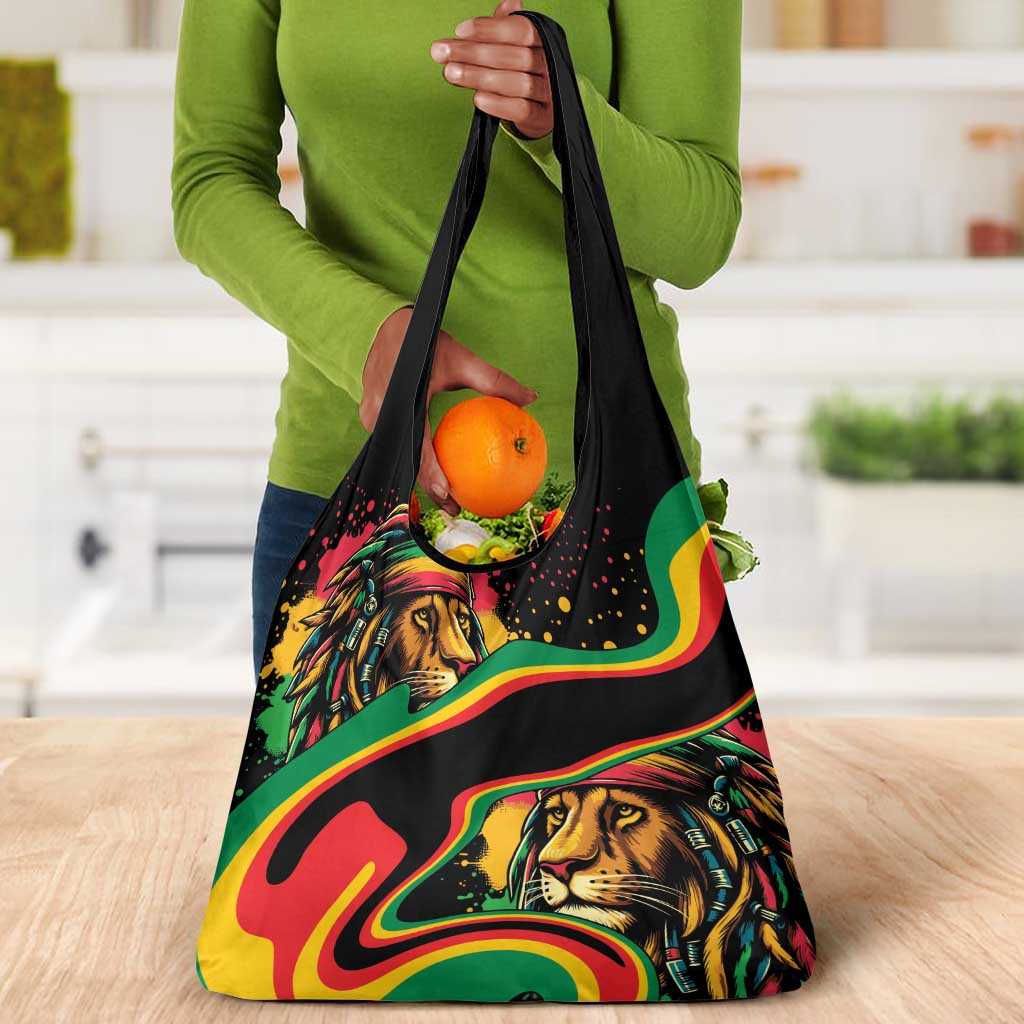 Proud Afro-Jamaicans Rasta Lion Grocery Bag Reggae My Soul