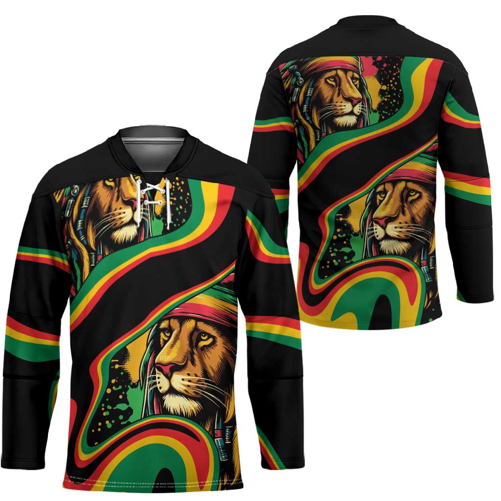 Proud Afro-Jamaicans Rasta Lion Hockey Jersey Reggae My Soul