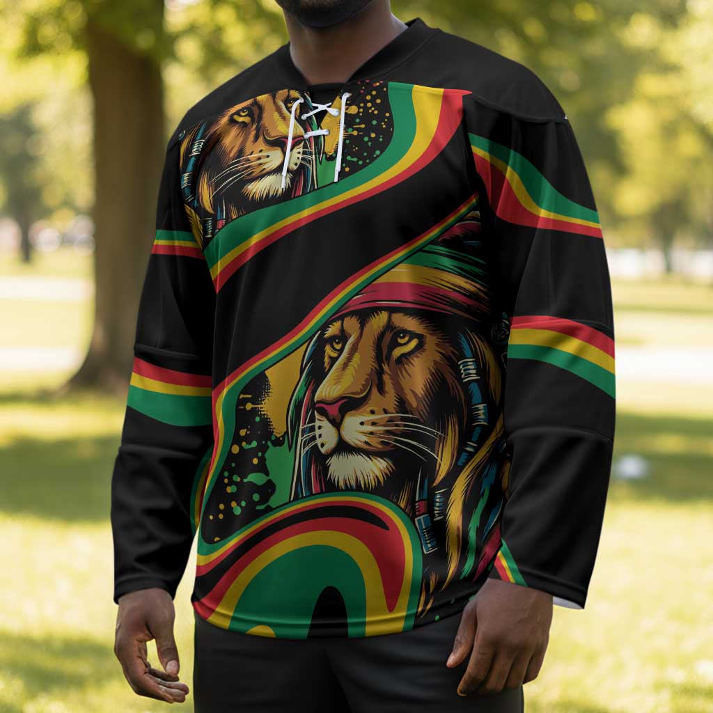 Proud Afro-Jamaicans Rasta Lion Hockey Jersey Reggae My Soul