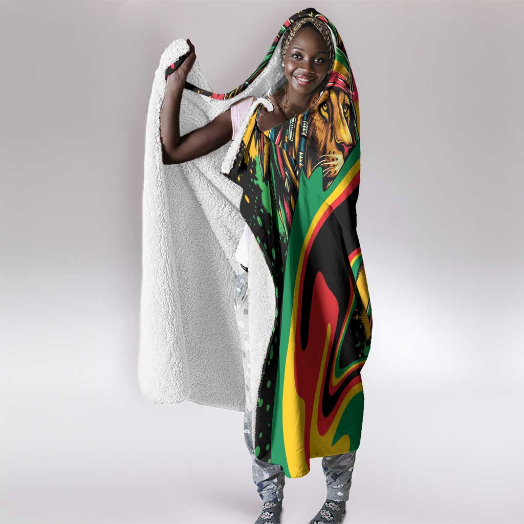 Proud Afro-Jamaicans Rasta Lion Hooded Blanket Reggae My Soul