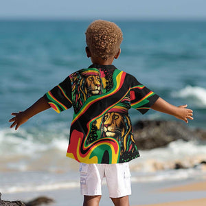 Proud Afro-Jamaicans Rasta Lion Kid Hawaiian Shirt Reggae My Soul