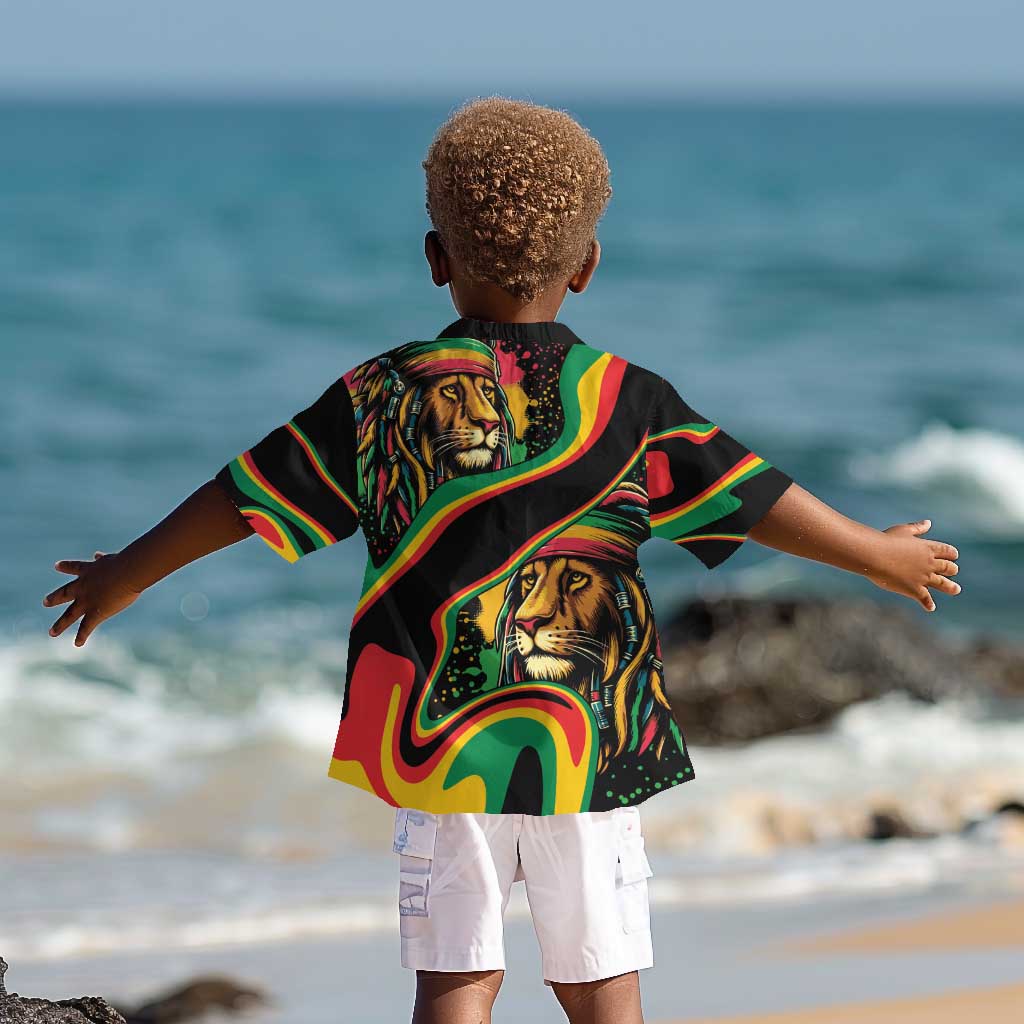 Proud Afro-Jamaicans Rasta Lion Kid Hawaiian Shirt Reggae My Soul