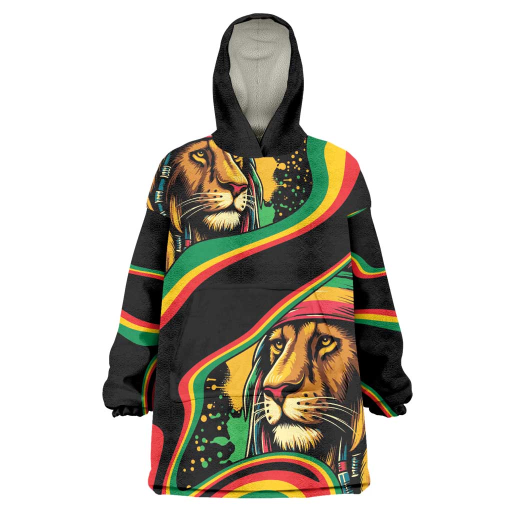 Proud Afro-Jamaicans Rasta Lion Kid Wearable Blanket Hoodie Reggae My Soul