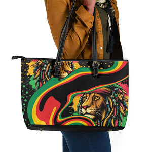 Proud Afro-Jamaicans Rasta Lion Leather Tote Bag Reggae My Soul
