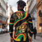 Proud Afro-Jamaicans Rasta Lion Long Sleeve Button Shirt Reggae My Soul