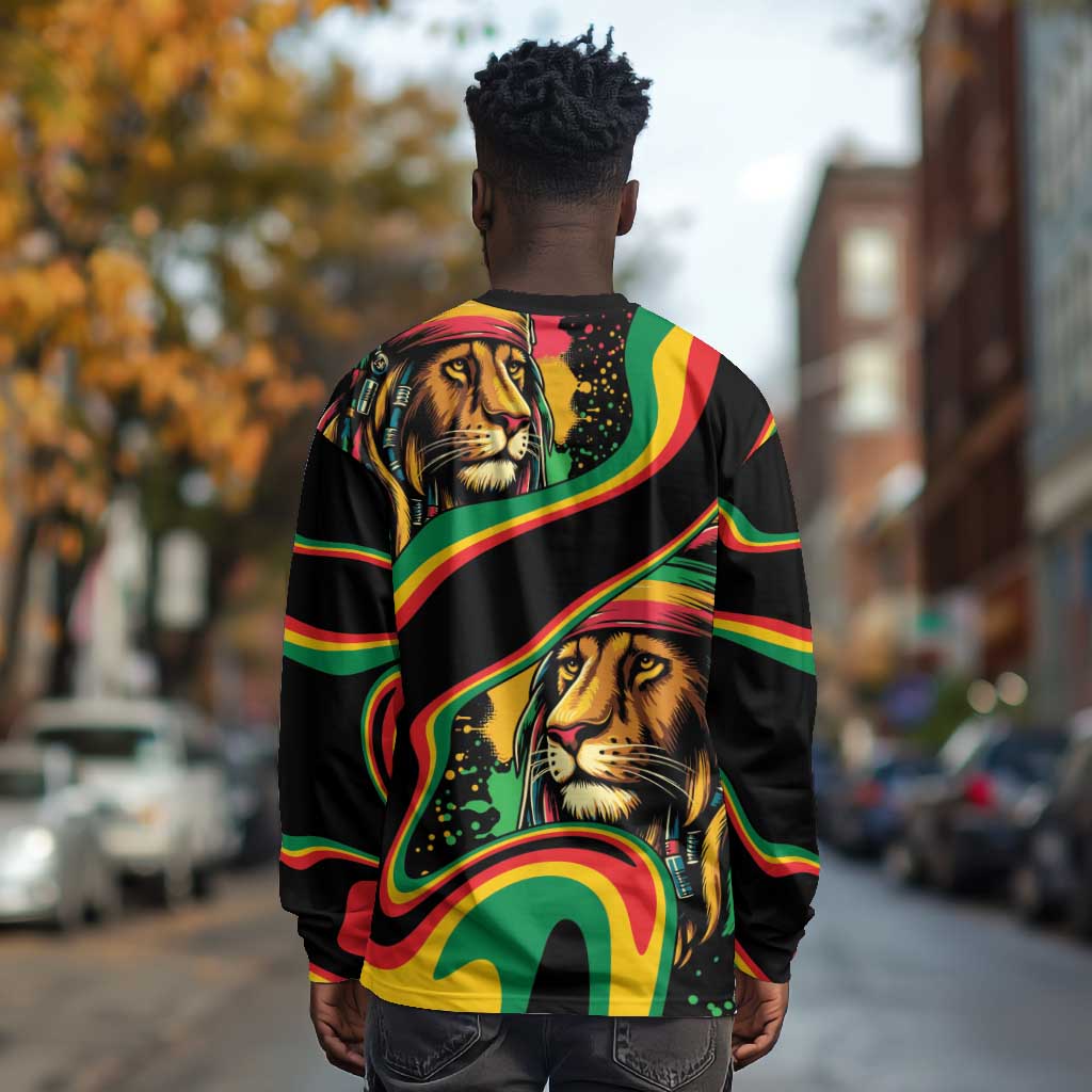 Proud Afro-Jamaicans Rasta Lion Long Sleeve Shirt Reggae My Soul