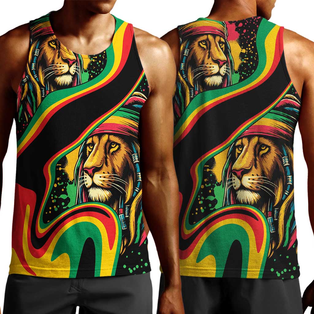 Proud Afro-Jamaicans Rasta Lion Men Tank Top Reggae My Soul