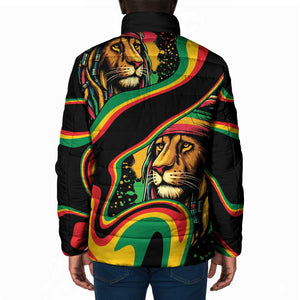 Proud Afro-Jamaicans Rasta Lion Padded Jacket Reggae My Soul