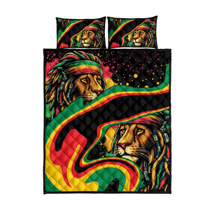 Proud Afro-Jamaicans Rasta Lion Quilt Bed Set Reggae My Soul