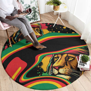 Proud Afro-Jamaicans Rasta Lion Round Carpet Reggae My Soul