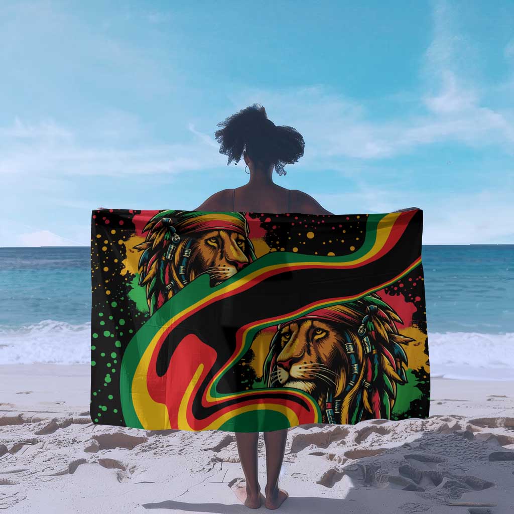 Proud Afro-Jamaicans Rasta Lion Sarong Reggae My Soul
