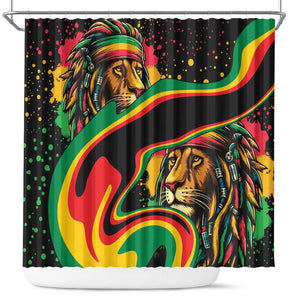 Proud Afro-Jamaicans Rasta Lion Shower Curtain Reggae My Soul