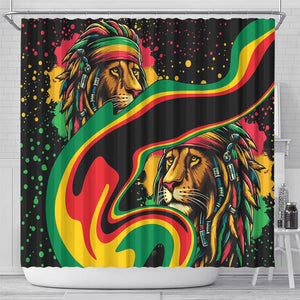 Proud Afro-Jamaicans Rasta Lion Shower Curtain Reggae My Soul