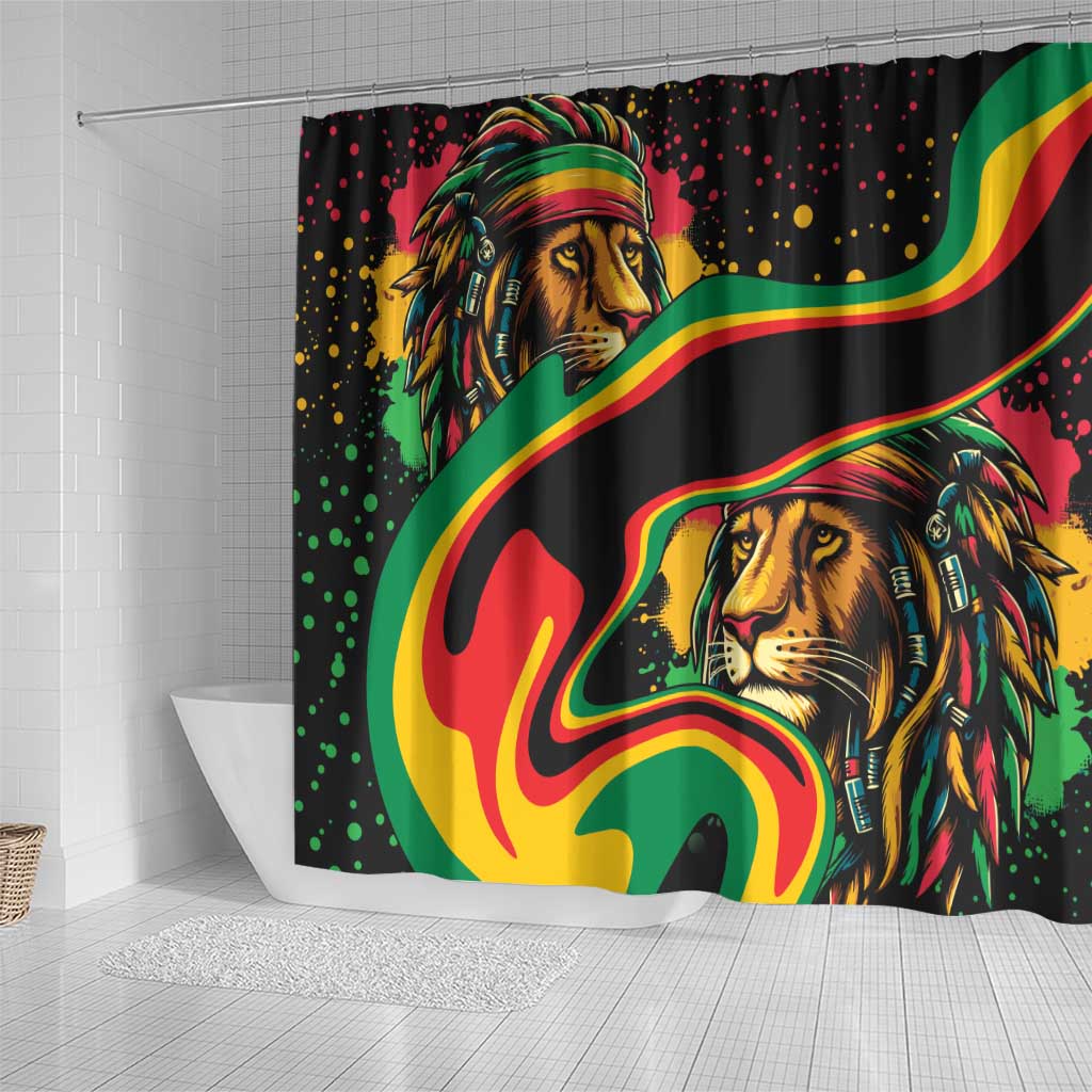 Proud Afro-Jamaicans Rasta Lion Shower Curtain Reggae My Soul