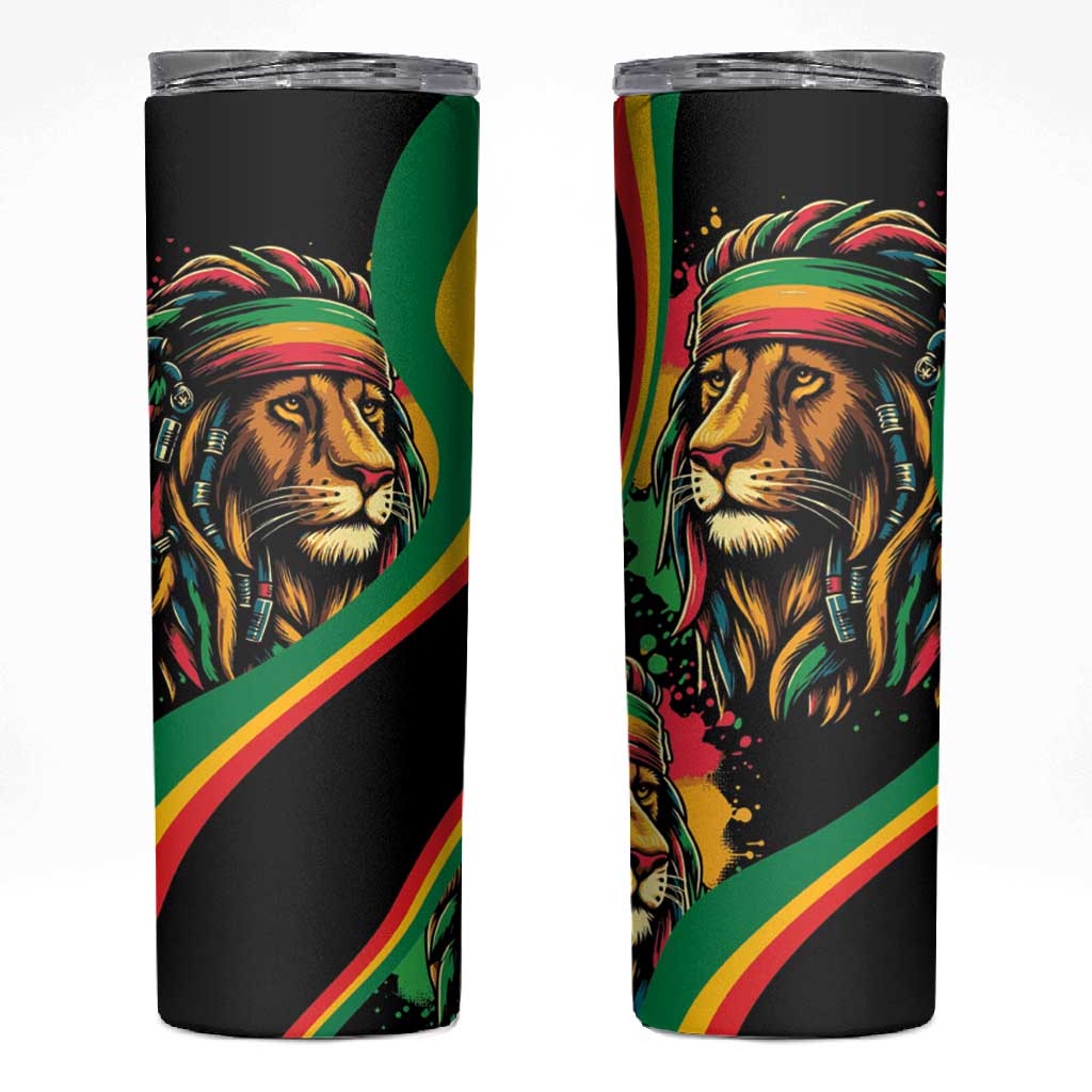 Proud Afro-Jamaicans Rasta Lion Skinny Tumbler Reggae My Soul