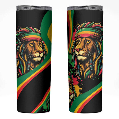 Proud Afro-Jamaicans Rasta Lion Skinny Tumbler Reggae My Soul