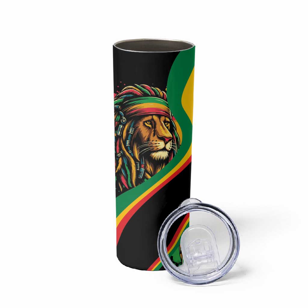 Proud Afro-Jamaicans Rasta Lion Skinny Tumbler Reggae My Soul
