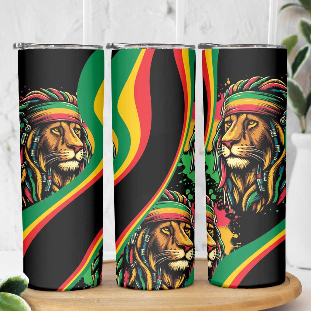 Proud Afro-Jamaicans Rasta Lion Skinny Tumbler Reggae My Soul