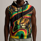 Proud Afro-Jamaicans Rasta Lion Sleeveless Hoodie Reggae My Soul - African Pride