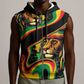 Proud Afro-Jamaicans Rasta Lion Sleeveless Zip Hoodie Reggae My Soul - African Pride
