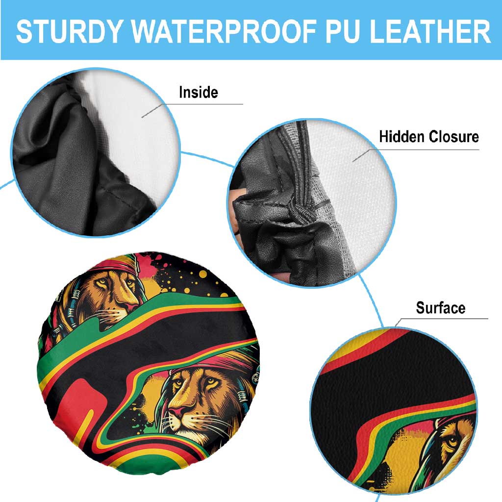 Proud Afro-Jamaicans Rasta Lion Spare Tire Cover Reggae My Soul