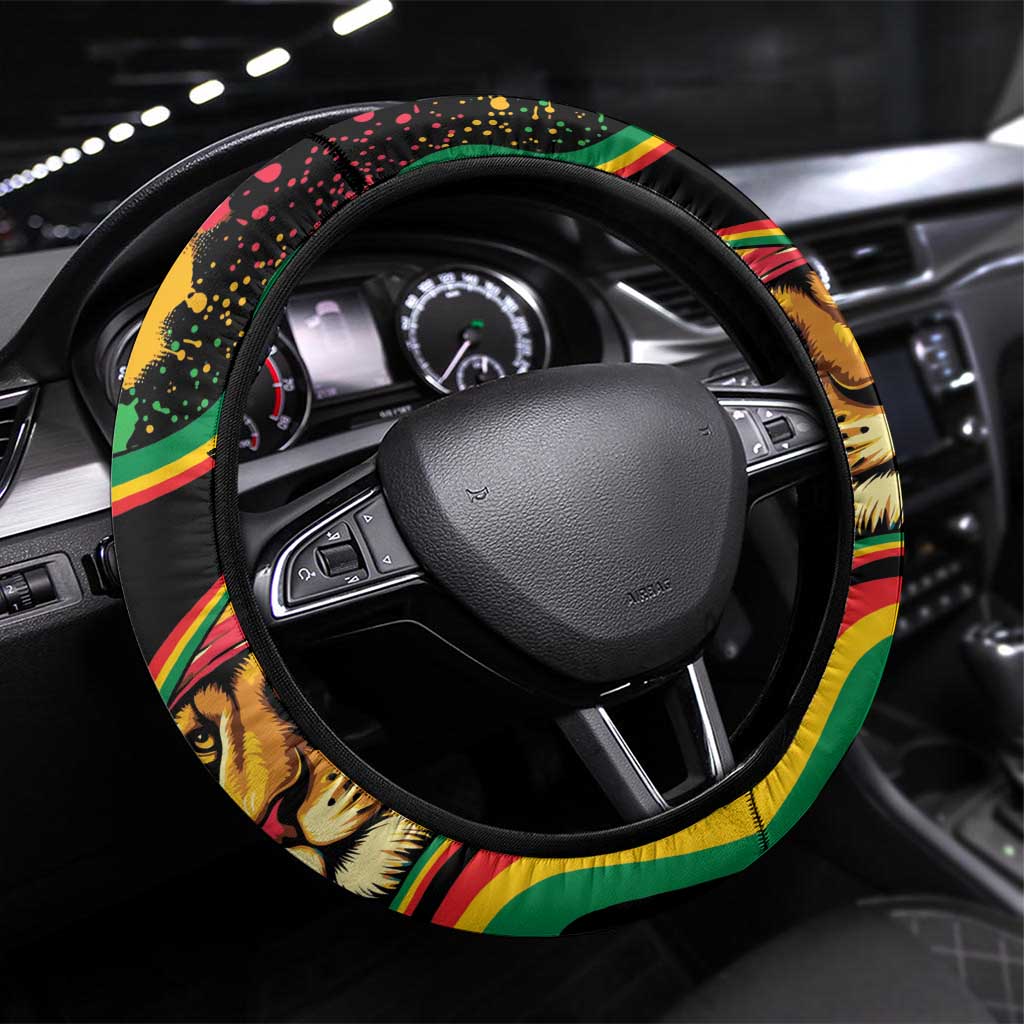 Proud Afro-Jamaicans Rasta Lion Steering Wheel Cover Reggae My Soul