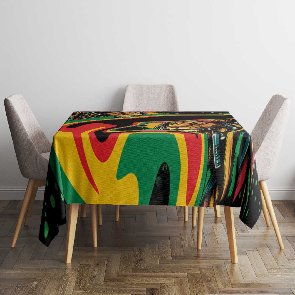 Proud Afro-Jamaicans Rasta Lion Tablecloth Reggae My Soul