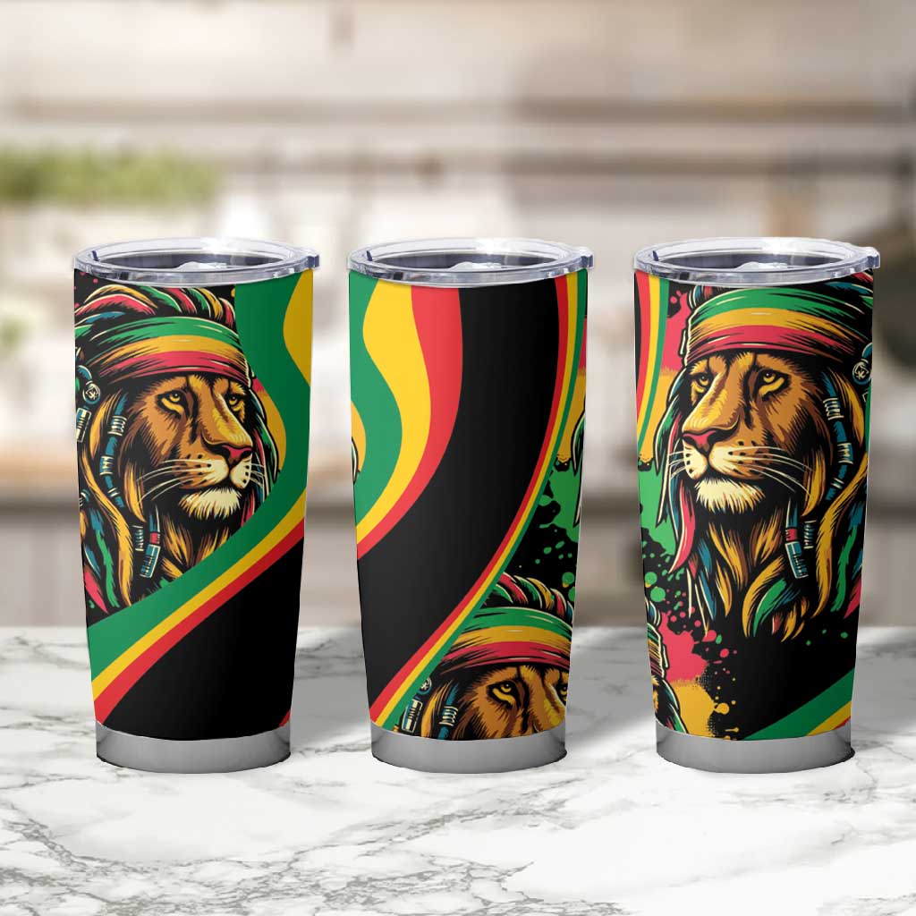 Proud Afro-Jamaicans Rasta Lion Tumbler Cup Reggae My Soul