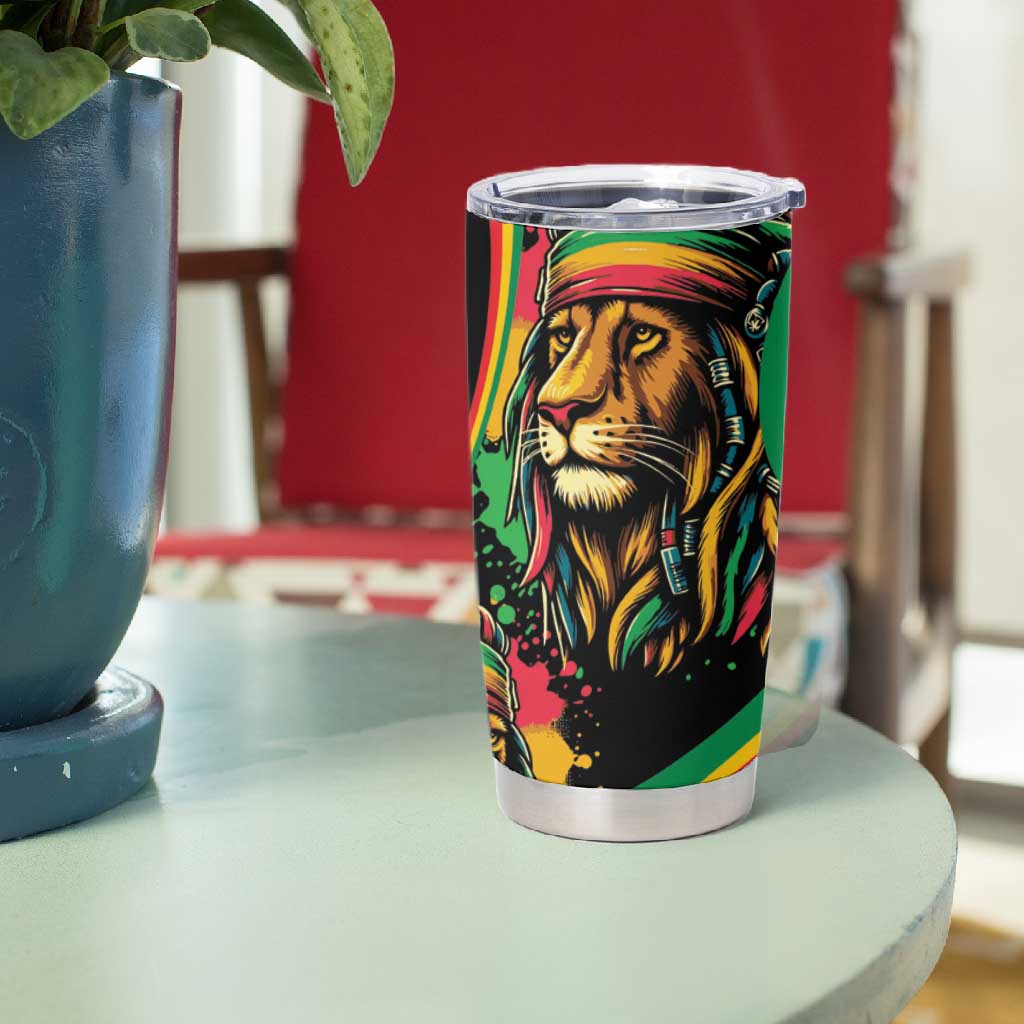 Proud Afro-Jamaicans Rasta Lion Tumbler Cup Reggae My Soul