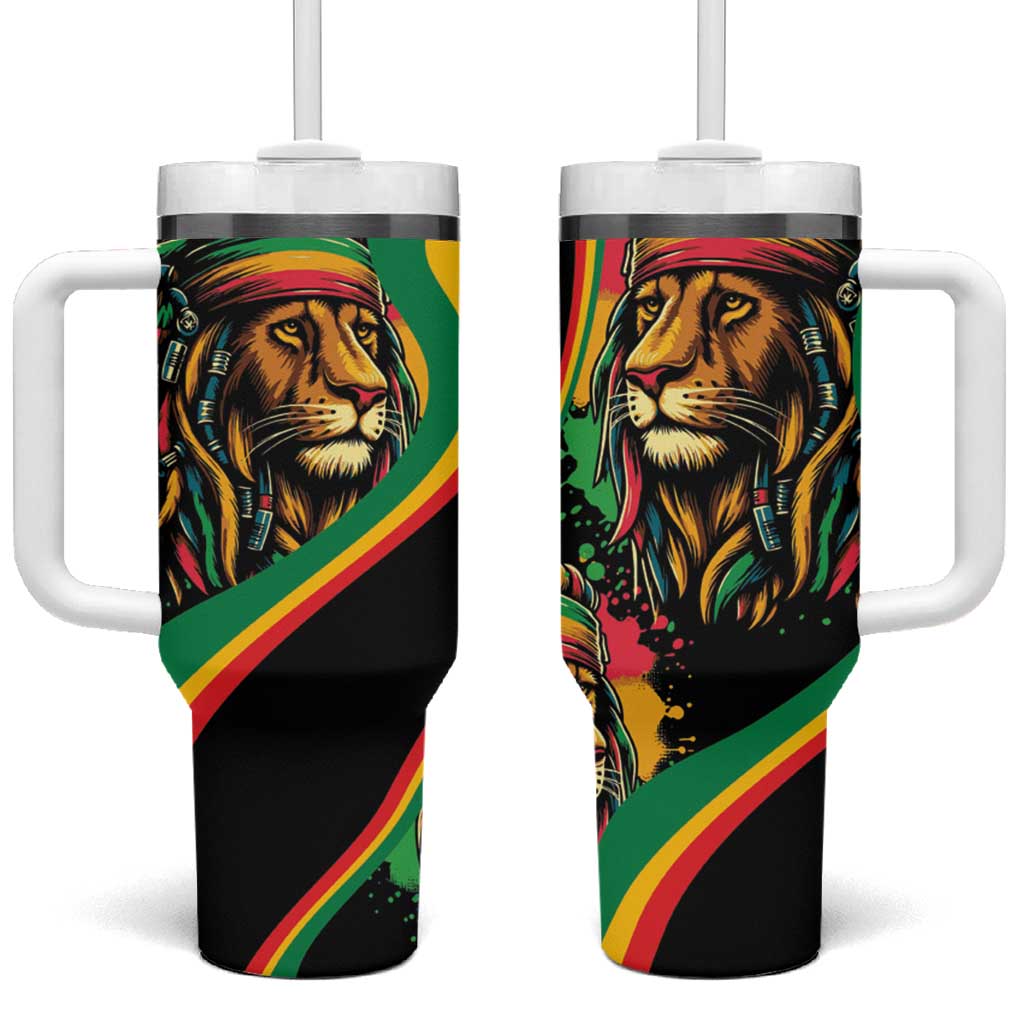 Proud Afro-Jamaicans Rasta Lion Tumbler With Handle Reggae My Soul